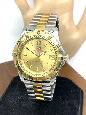 Tag Heuer Men's Watch WK1121-0 Swiss Quartz Gold Dial Two Tone Steel 38mm